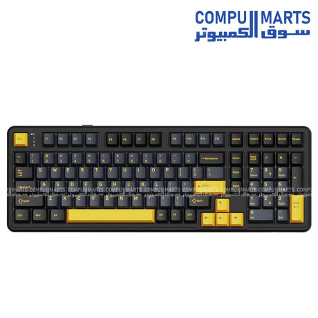 X98 102 keys keyboard 2.4G Wireless Bluetooth 5.0 USB-C Wired PBT Keycaps RGB Backlight available in Egypt through Compumarts