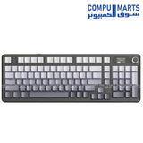 ATTACK SHARK X98PRO Wireless Gaming Keyboard with 99 keys, RGB backlit design, Bluetooth 5.0, 2.4G wireless and USB-C wired connectivity