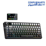 AULA F75 MAX Side-Engraved Keycaps 3 in 1 Mechanical Gaming Keyboard 75% Layout Gradient Gray Reaper Switch