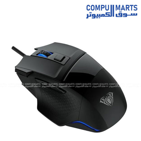 Experience AULA S12 wired optical RGB mouse with adjustable DPI settings from 800 to 4800 and 125Hz polling available in Egypt through Compumarts