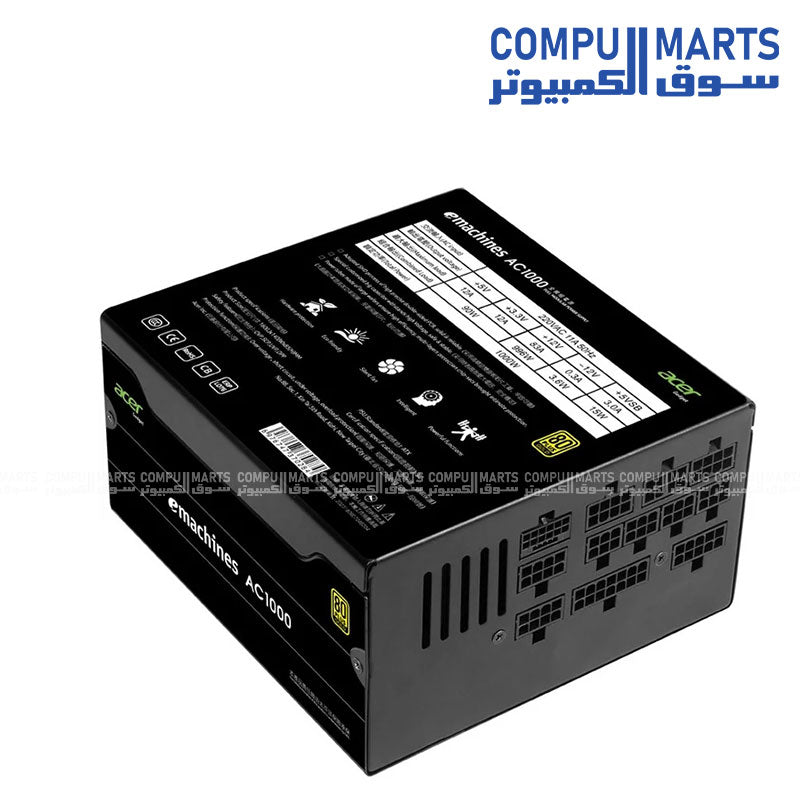 AC-1000 1000W Fully Modular Power Supply with DC-DC and PCIe 5.0