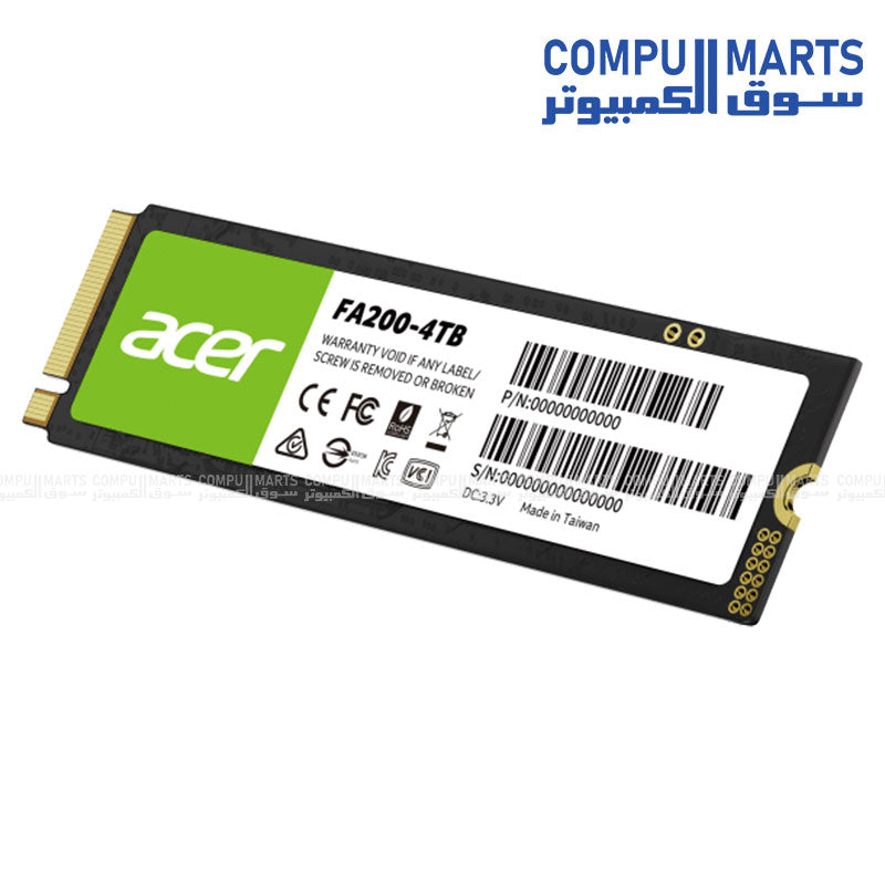 ACER FA200 4TB NVMe SSD – M.2 2280 – PCIe 4.0 – Acer – High Speed Internal Storage