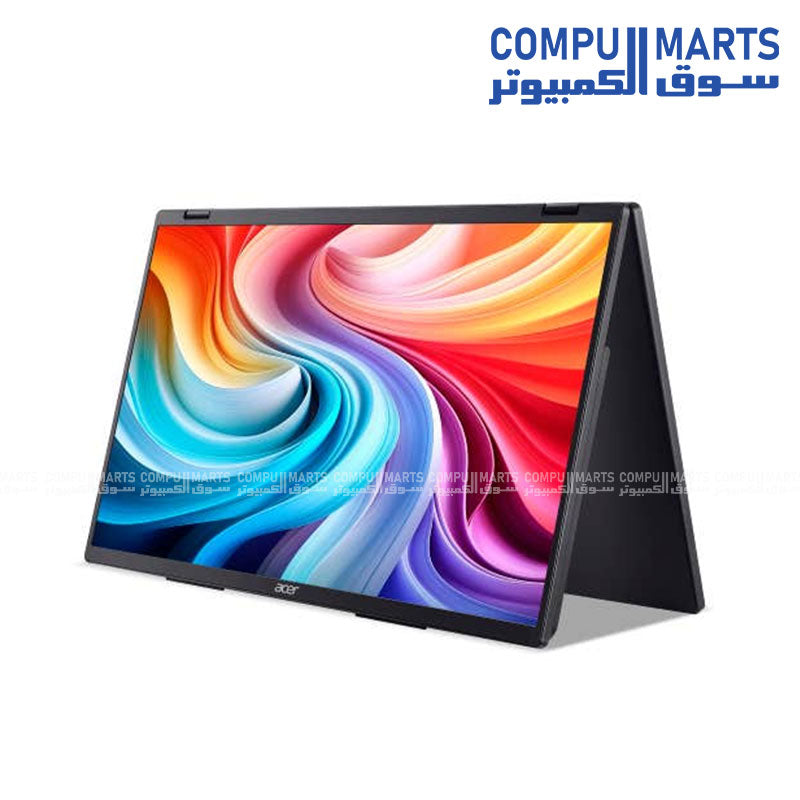 Acer PD243Y E portable monitor side connectivity ports and VESA mounting options