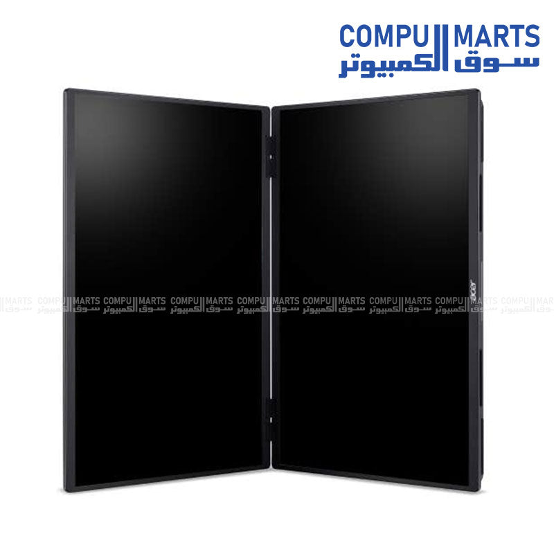 Acer PD243Y E dual-screen portable monitor front display showing 23.8 inch IPS screens available at Compumarts Egypt