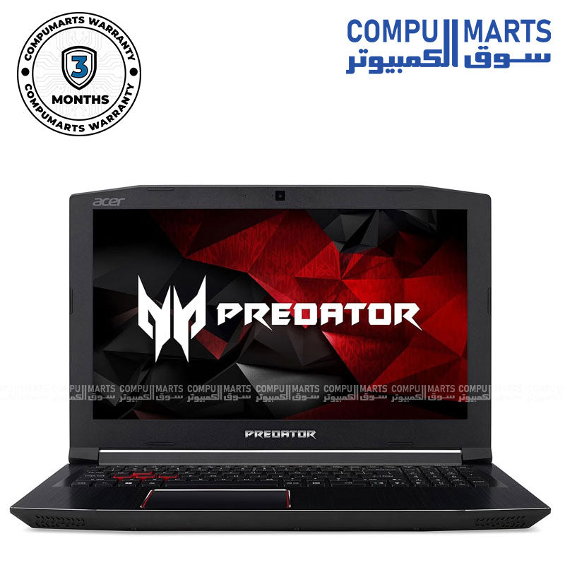 USED Acer Predator Helios 300 Gaming Laptop, Intel Core i7, GeForce GTX 1060, 15.6" Full HD, 16GB DDR4, 256GB SSD, 1TB HDD, G3-572-7526