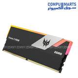 Acer Predator Vesta II RGB DDR5 16GB (16GBx1) 6000MHz CL36 PC5-48000 Memory