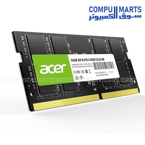 Acer SD100 16GB DDR4 3200MHz Desktop RAM CL22 – Egypt
