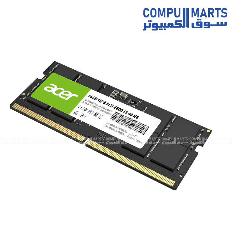 Acer SD200 DDR5 4800MHz CL40 SO-DIMM laptop memory module