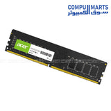 Acer UD100 16GB DDR4 3200MHz Desktop RAM CL22 – Egypt