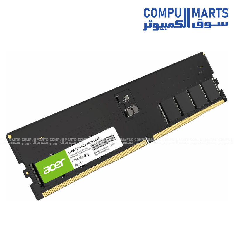 Acer UD200 16GB DDR5 4800MHz CL40 1Rx8 UDIMM desktop memory