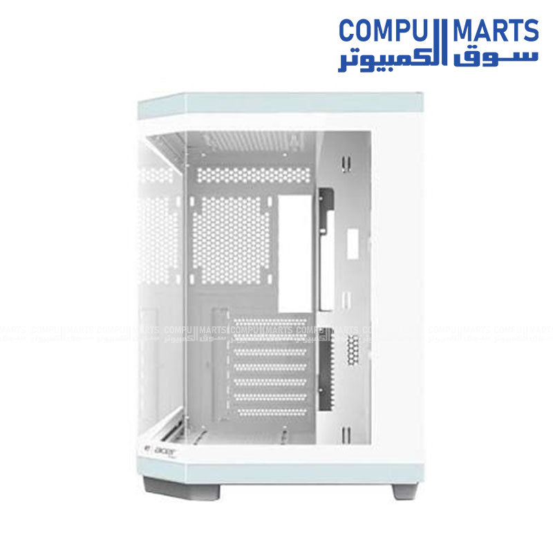 Acer V950W ATX gaming computer case internal chassis structure and cooling layout