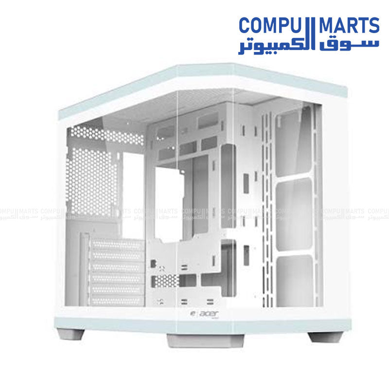 Acer V950W mid tower PC case I/O port panel and drive bay configuration