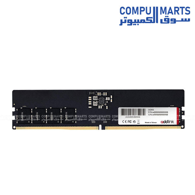 AD16GB56C46P5U – DDR5 RAM – Addlink – 16GB 5600MHz CL46 Desktop Memory