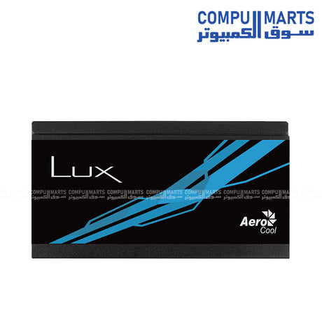 Aerocool LUX 650W – Power Supply Unit – Aerocool – 80Plus Bronze – APFC – Silent 12cm Fan – Flat Cables – High Efficiency – Gaming PSU