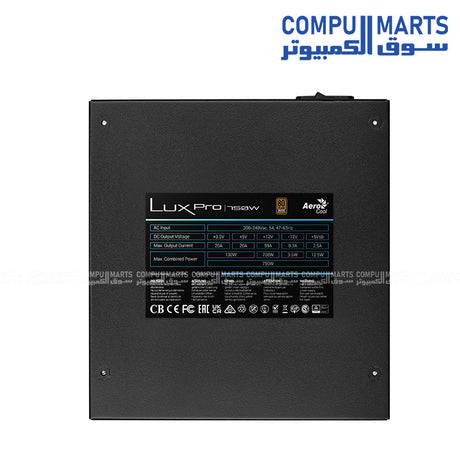 Aerocool LUX PRO PSU – 850W / 750W – Fully Modular 80 Plus Bronze Power Supply – Gaming PSU – Aerocool