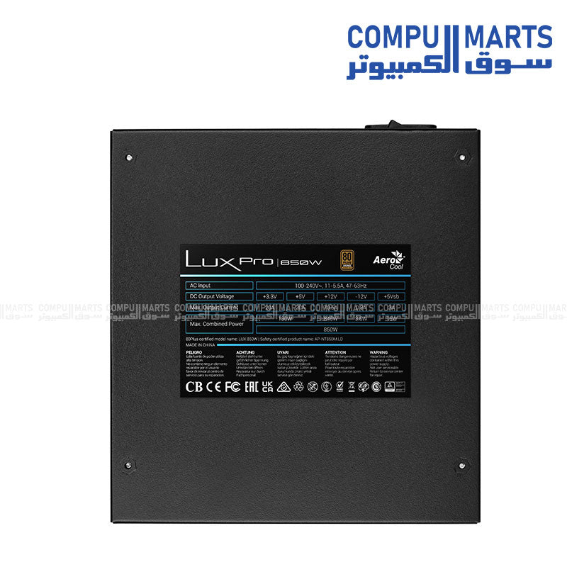 Aerocool LUX PRO PSU – 850W / 750W – Fully Modular 80 Plus Bronze Power Supply – Gaming PSU – Aerocool