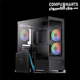 Aerocool P500D-G-BK-v1 black Mid Tower PC case with LUX 650W 80 Plus Bronze power supply