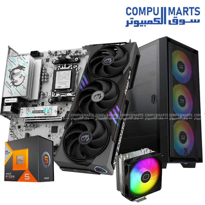 Alpha Gaming 1 X3D – Ryzen 5 7500X3D – RTX 5060 Ti – Gaming PC – Xigmatek Anubis Pro Mesh