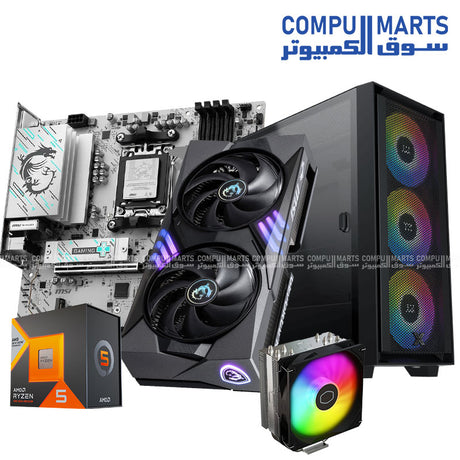 Alpha Gaming 1 X3D – Ryzen 5 7500X3D – RTX 5060 Ti – Gaming PC – Xigmatek Anubis Pro Mesh