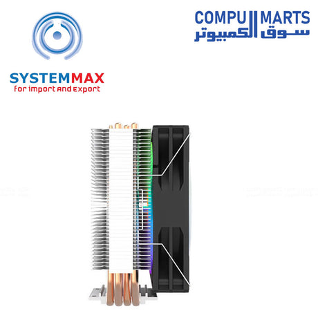 Antec A450 FRGB CPU air cooler 4 heat pipes 120mm PWM fan 180W TDP RGB cooling black