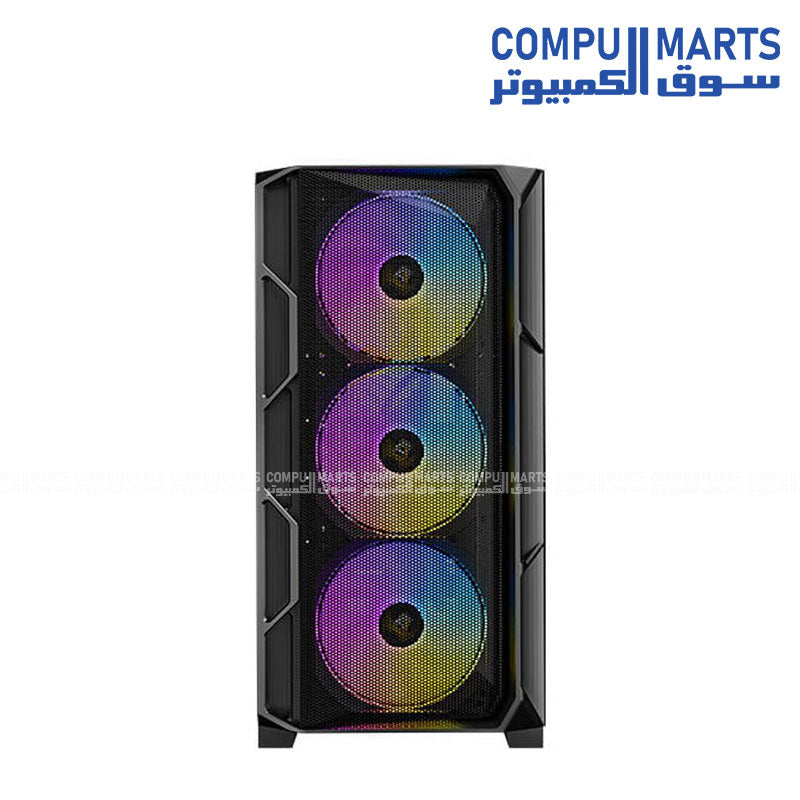 Antec AX1000 Lite gaming case with 4 ARGB fans and high-airflow mid-tower design