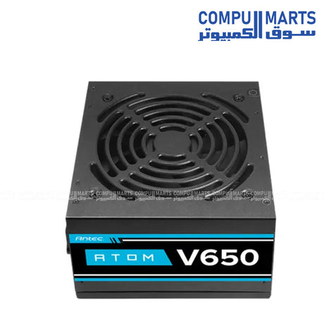 Antec Atom V650 650W Non-Modular Power Supply – High-Efficiency, Reliable PSU