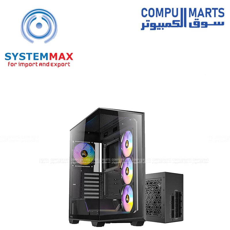 Antec C3 ARGB mid tower case tempered glass RGB fans with 850W 80+ Gold fully modular ATX 3.1 PSU