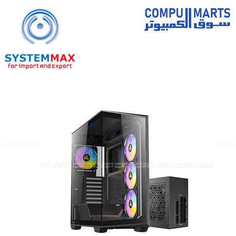 Antec C3 ARGB mid tower case tempered glass RGB fans with 850W 80+ Gold fully modular ATX 3.1 PSU