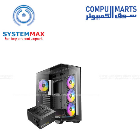 Antec C3 ARGB mid tower case tempered glass RGB fans with 850W 80+ Gold fully modular ATX 3.1 PSU