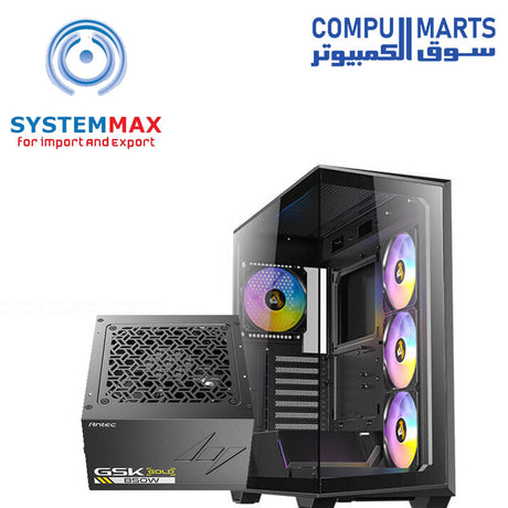 Antec C3 ARGB mid tower case tempered glass RGB fans with 850W 80+ Gold fully modular ATX 3.1 PSU