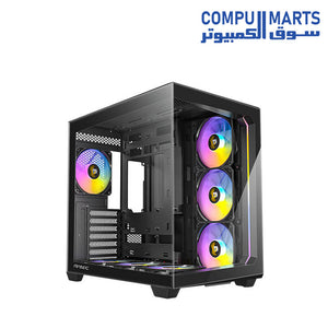 Antec C5 ARGB, 7 x 120mm ARGB PWM Fans Included, Up to 10 Fans Simultaneously, Type-C 3.2 Gen 2 port, Seamless Tempered Glass Front & Side Panels, 360mm Radiator Support, Mid-Tower ATX PC Case