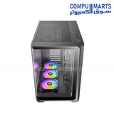 Antec C5 Curved Black gaming PC case with 4 ARGB fans
