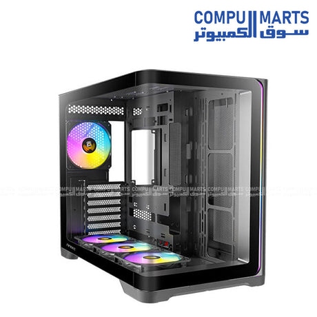 Antec C5 Curved Black gaming PC case with 4 ARGB fans