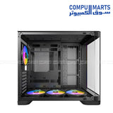 Antec C5 Curved Black gaming PC case with 4 ARGB fans