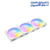 Antec Connect C120R white reverse ARGB 3-fan pack for high-airflow PC cooling