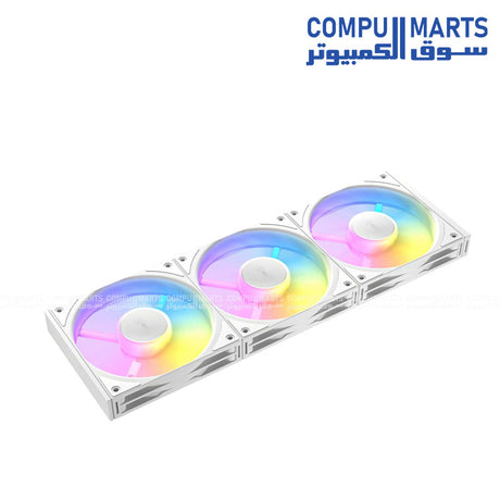 Antec Connect C120R white reverse ARGB 3-fan pack for high-airflow PC cooling