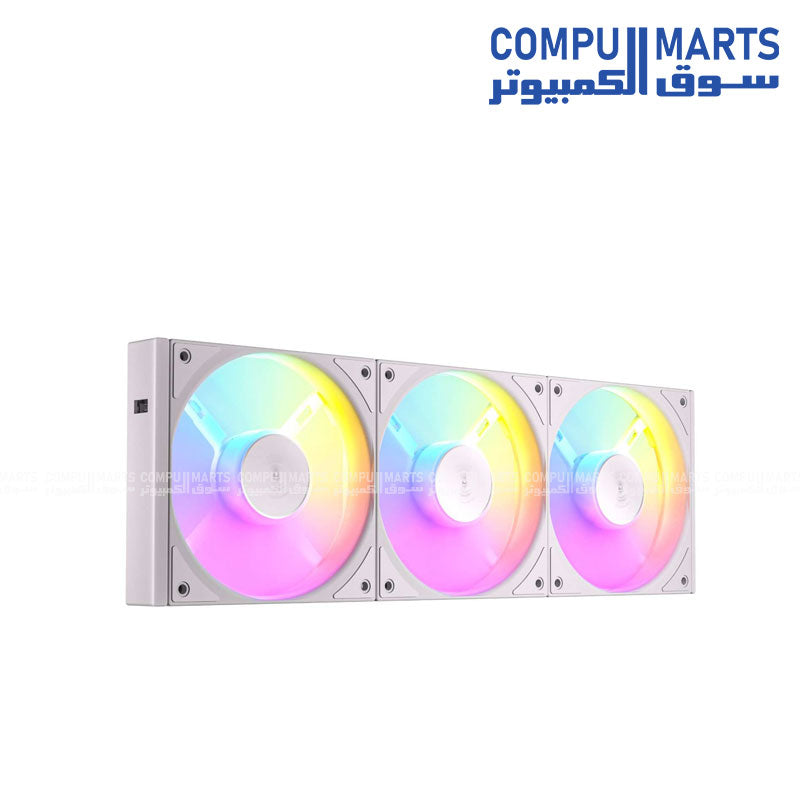 Antec Connect C120R white reverse ARGB 3-fan pack for high-airflow PC cooling