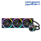 Antec Vortex 360mm ARGB Liquid CPU Cooler with triple fans and RGB lighting