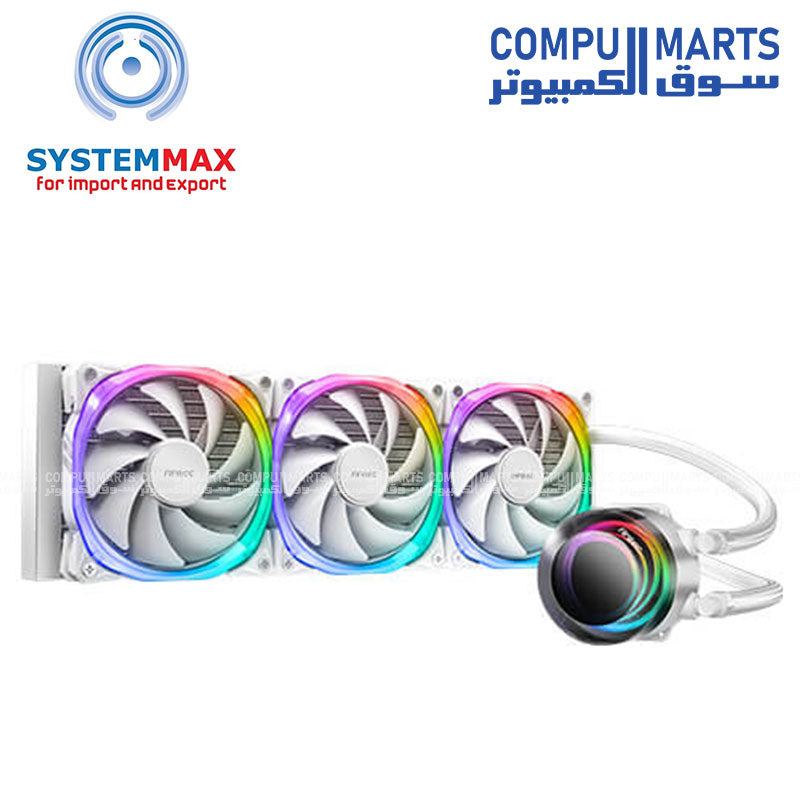 Antec Vortex 360mm ARGB Liquid CPU Cooler with triple fans and RGB lighting