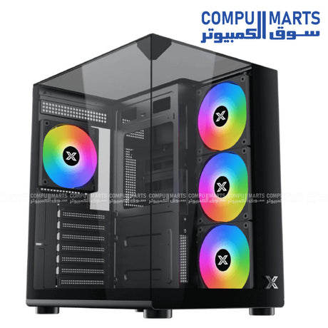 Xigmatek Aqua Compact mid tower case with 4 ARGB PWM fans
