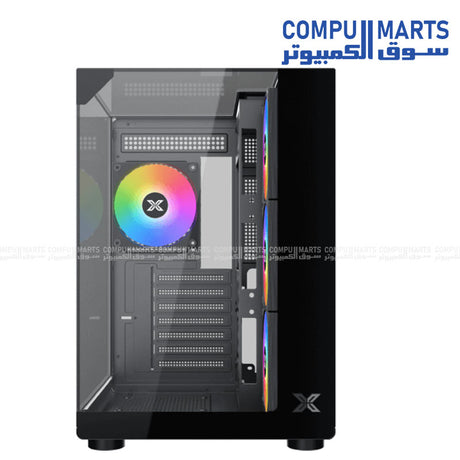 Xigmatek Aqua Compact mid tower case with 4 ARGB PWM fans
