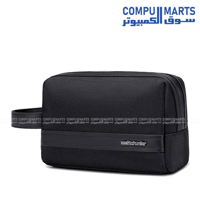 Black Arctic Hunter AH K00677 men's carry-all and organizer with zipper closure and solid pattern