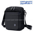 Arctic Hunter K00688 Black rectangular messenger shoulder bag with solid pattern