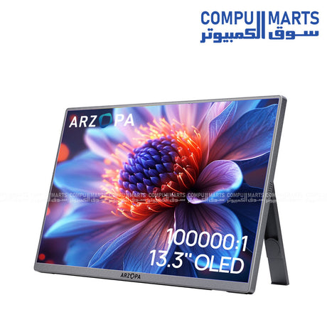 "Arzopa A3C PRO 13.3-inch OLED 1080P portable USB-C monitor for laptop, gaming, and mobile devices – available in Egypt"

