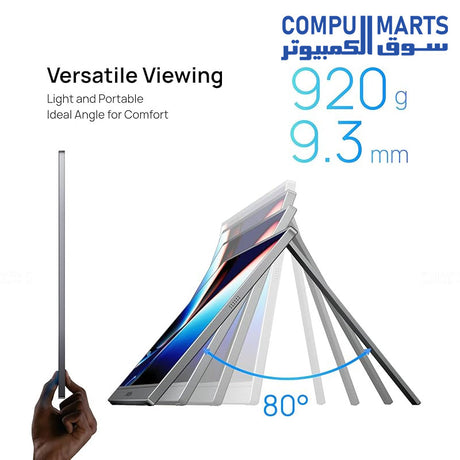ARZOPA Z1C Plus 17.3" IPS monitor with 103% sRGB and built-in kickstand