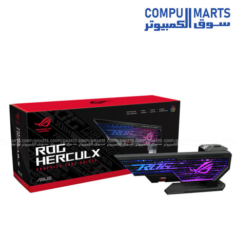 "Asus ROG Herculx XH01 ARGB GPU Holder – Anti-Sag Graphics Card Support with RGB Lighting – Buy in Egypt"