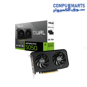 Asus RTX 5050 Dual Graphics Card – 8GB OC GDDR6, DUAL-RTX5050-O8G, High-Performance Gaming GPU