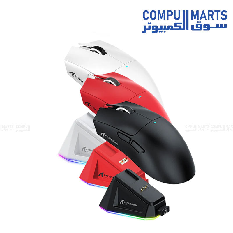 Attack Shark X11 Wireless Gaming Mouse – PAW3311 Sensor – 22K DPI – RGB Dock