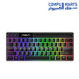 Aula F3061 Gaming Keyboard black wired membrane switch USB keyboard with 61 keys EN layout RGB lighting multimedia Fn keys and smart sleep mode