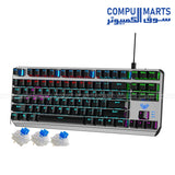 Aula F3087 Wired Gaming Keyboard – Black & Grey, Durable and Ergonomic for Gamers